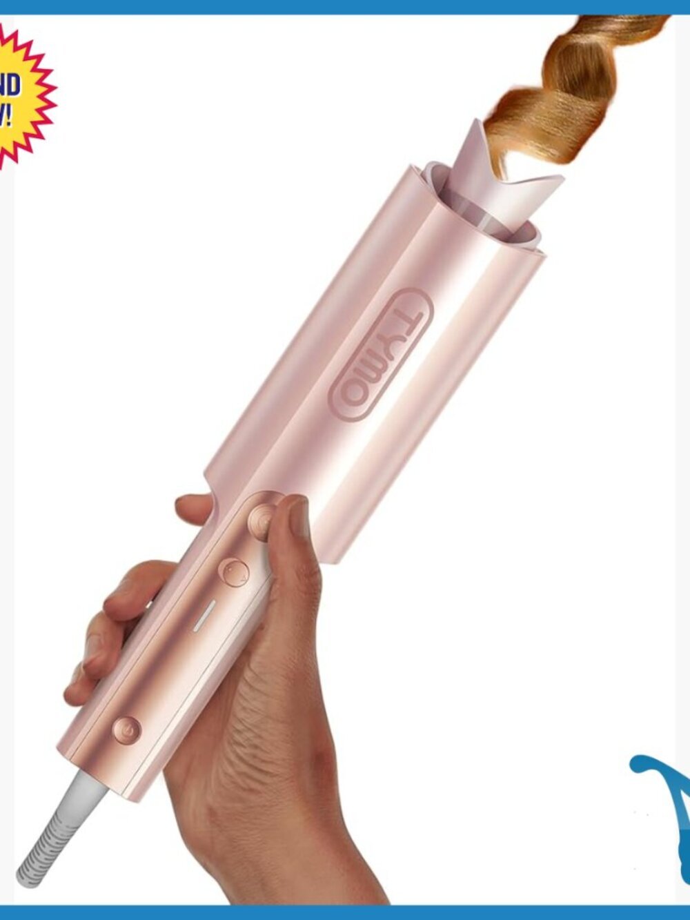Automatic Rotating Curling Iron, 1.25 Inch Barrel, Ceramic Tourmaline, Dual